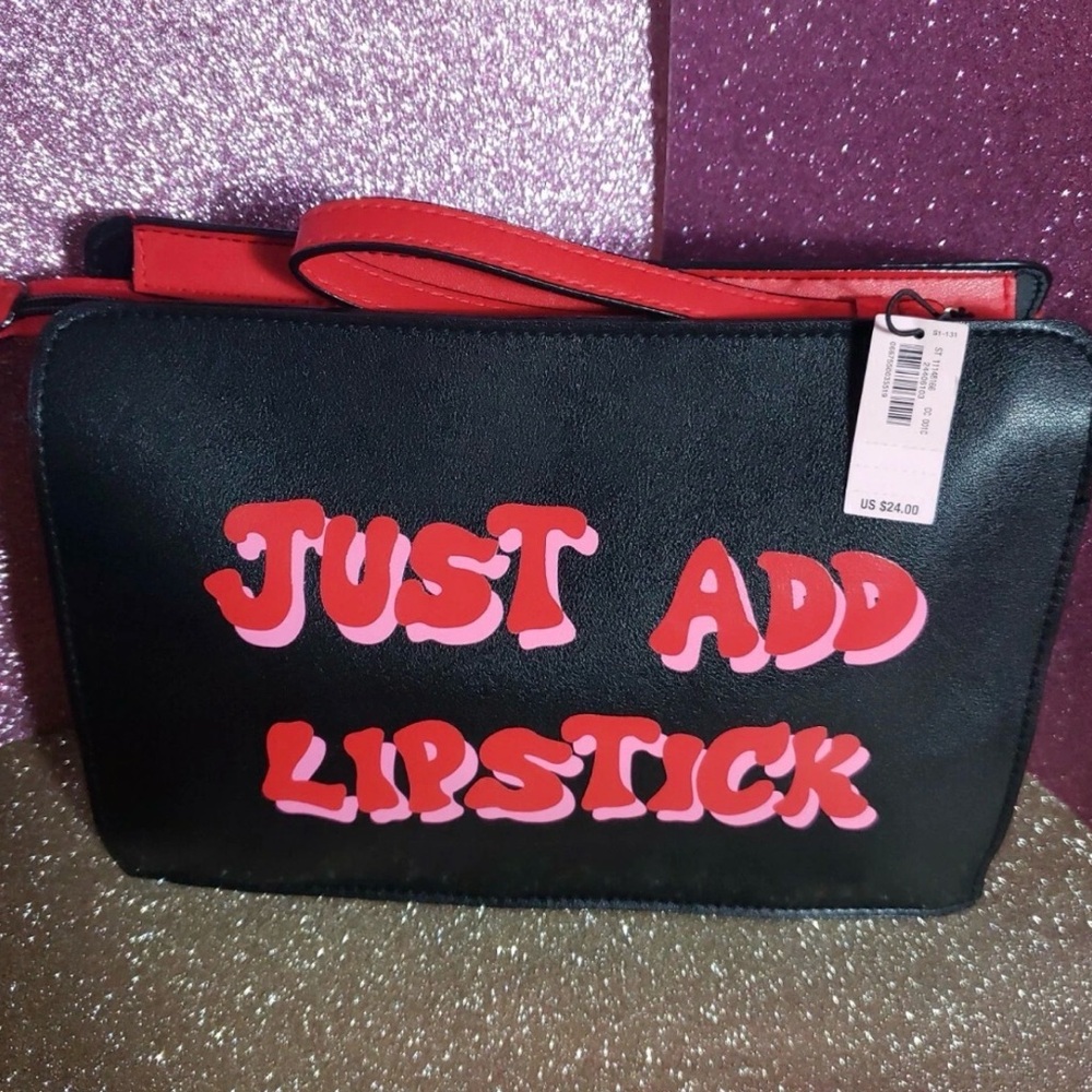 Victoria's Secret Black and Red Cosmetic Bag